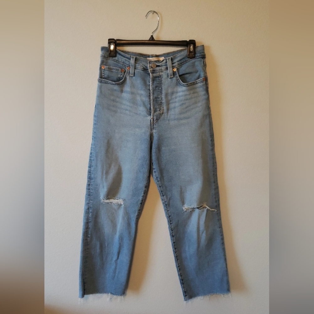 LEVI'S high-waisted blue jeans, Worn once